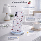 Protector iPhone 17 Diseño Cerezas Magsafe