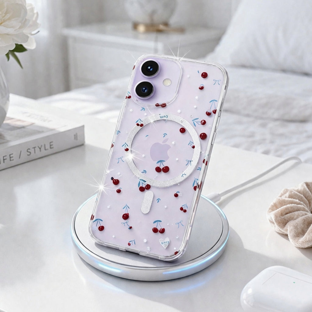Protector iPhone 17 Diseño Cerezas Magsafe