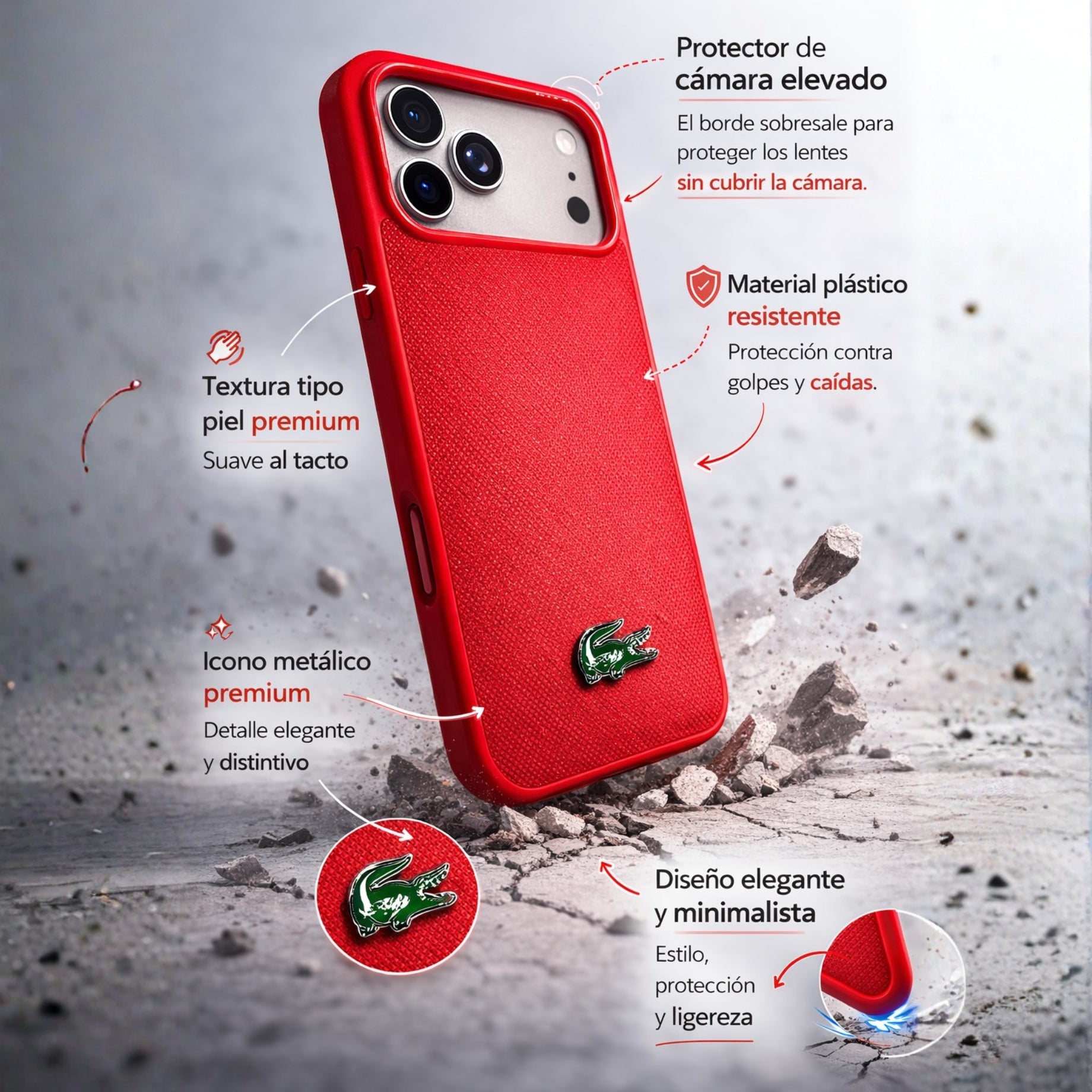 Protectores IPhone 17 Pro Max Lacoste ICONIC