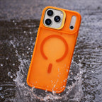 Protector IPhone 17 Pro Max Magsafe Naranja Con Soporte