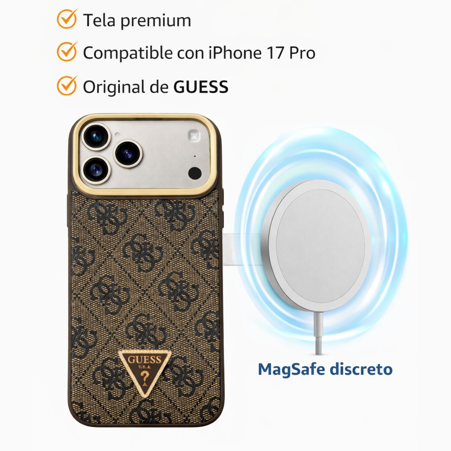 Protector iPhone 17 Pro GUESS Triangle Stand