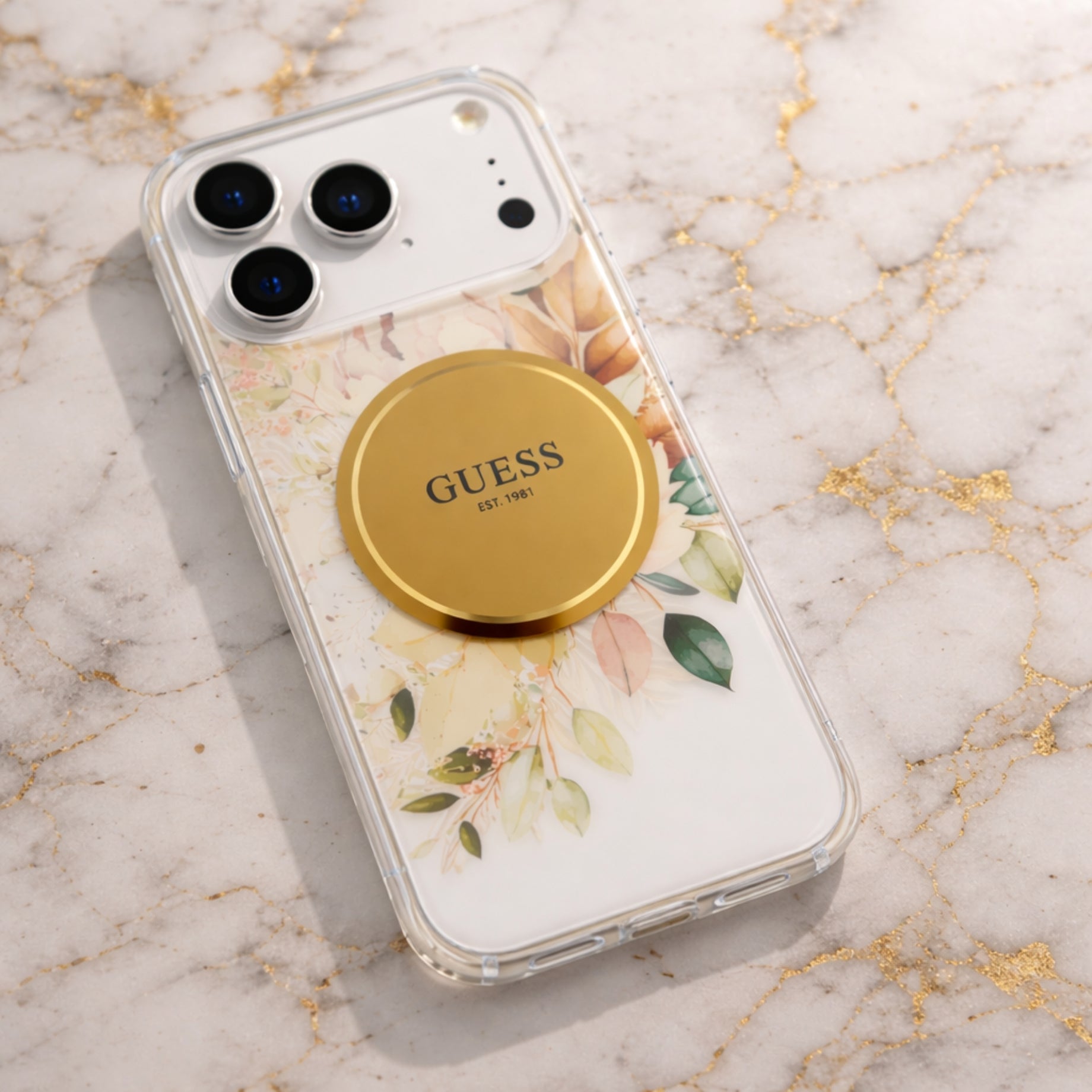 Protector iPhone 17 Pro GUESS Magsafe Flores