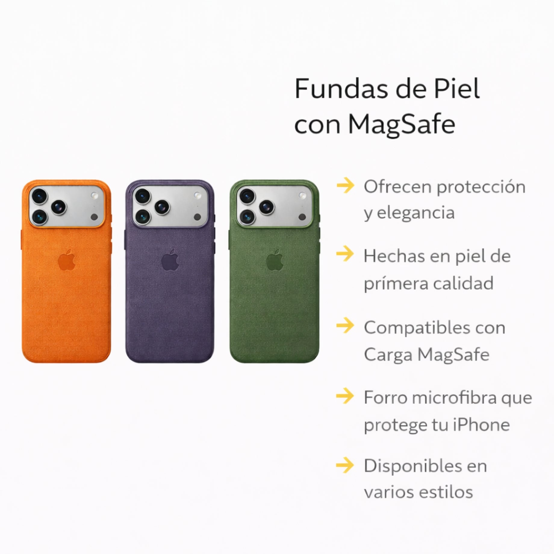 Protectores IPhone 17 Pro Magsafe Piel