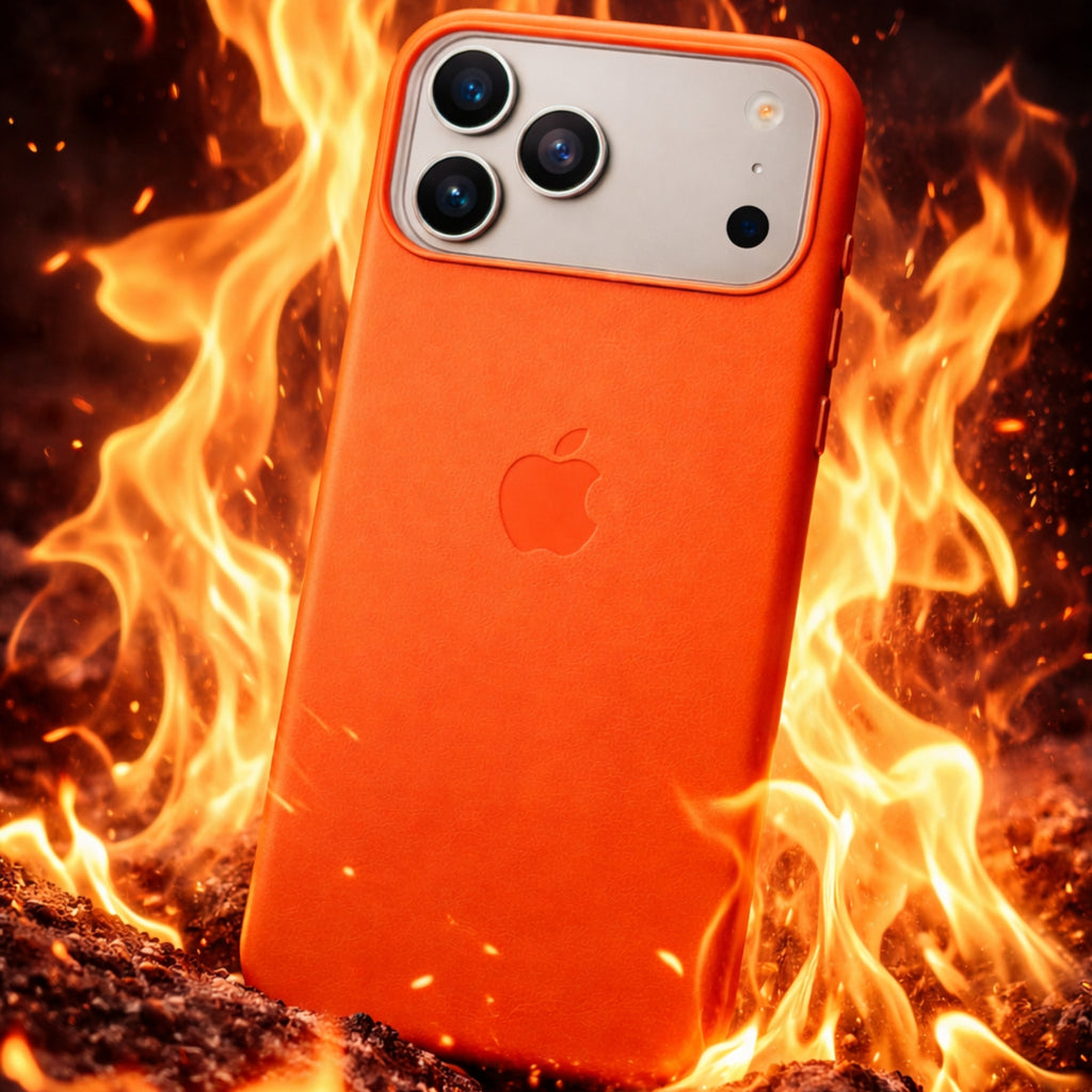 Protector IPhone 17 Pro Max Magsafe Piel Naranja