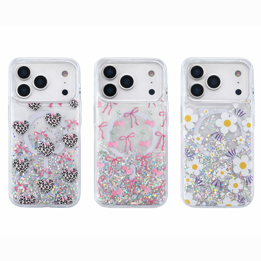 Protectores iPhone 17 Pro Max Diseños con Brillos Magsafe