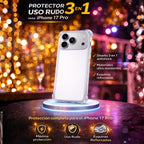 Protector iPhone 17 Pro Max Transparente 3 en 1