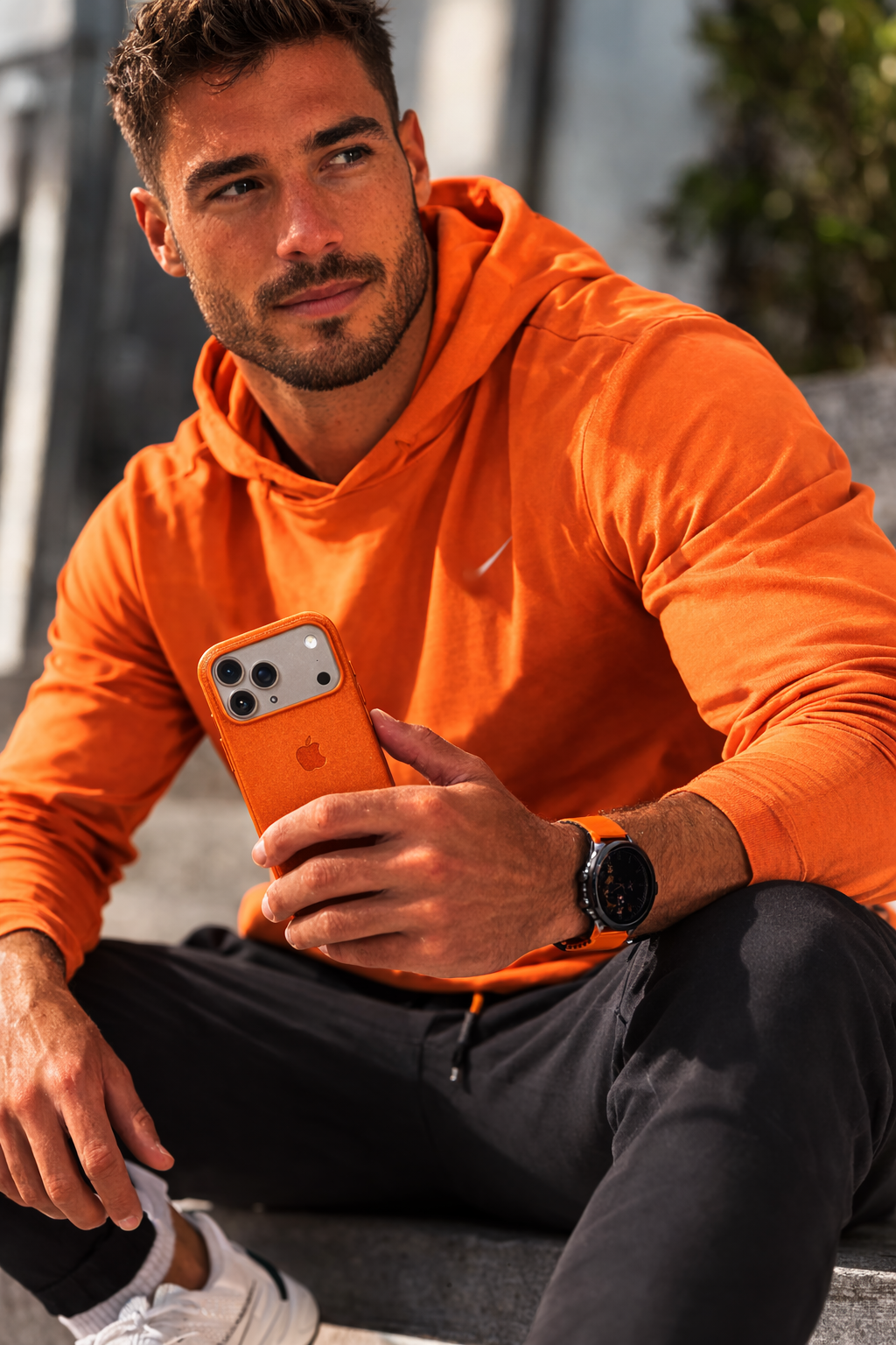 Protector IPhone 17 Pro Max Magsafe Piel Naranja