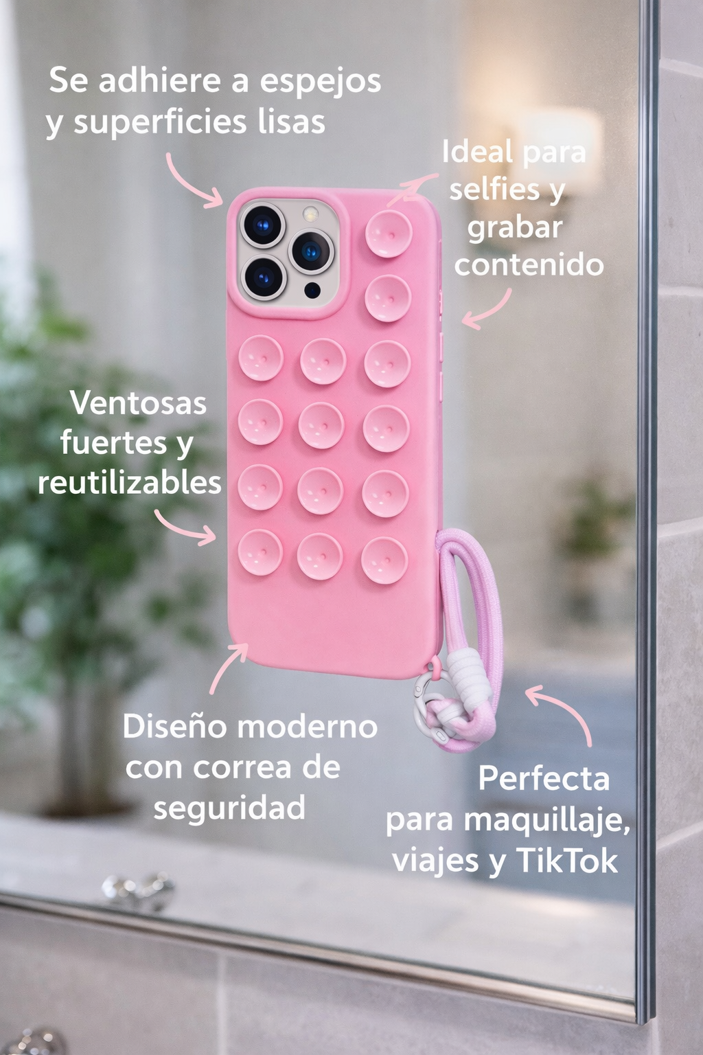 Protector iPhone 15 Pro Max Ventosas