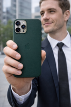 Protector iPhone 15 Magsafe Piel Verde