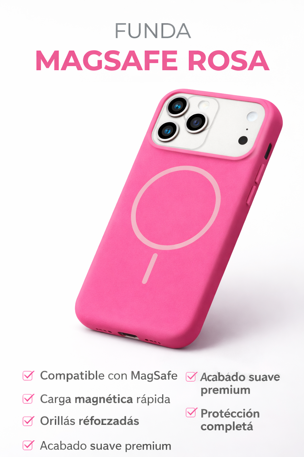 Protectores iPhone 17 Pro Magsafe Silicon