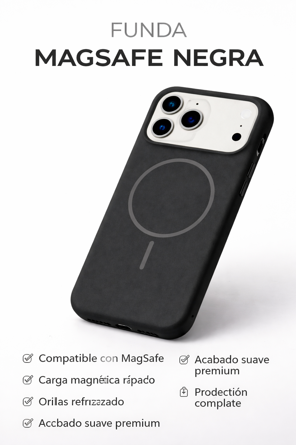 Protectores iPhone 17 Pro Magsafe Silicon