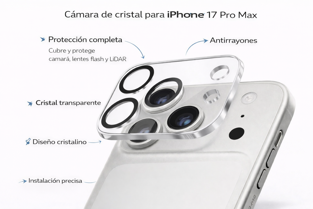 Protector de Camara Completo iPhone 17 Pro