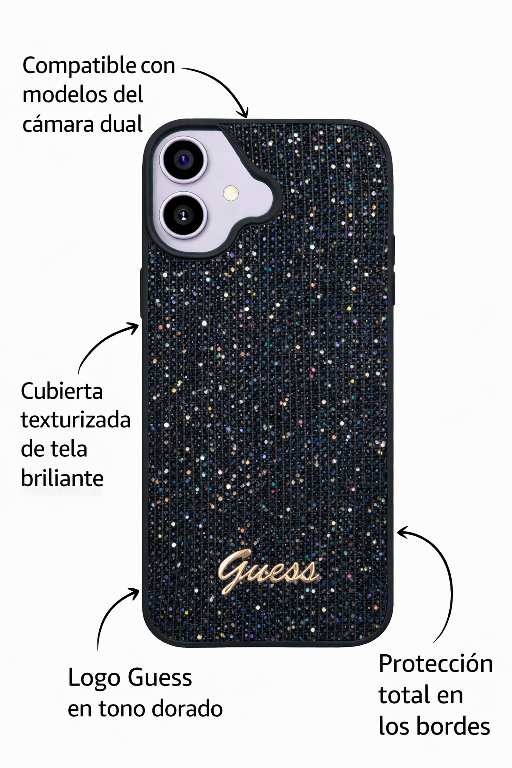 Protector iPhone 17 GUESS Disco Script
