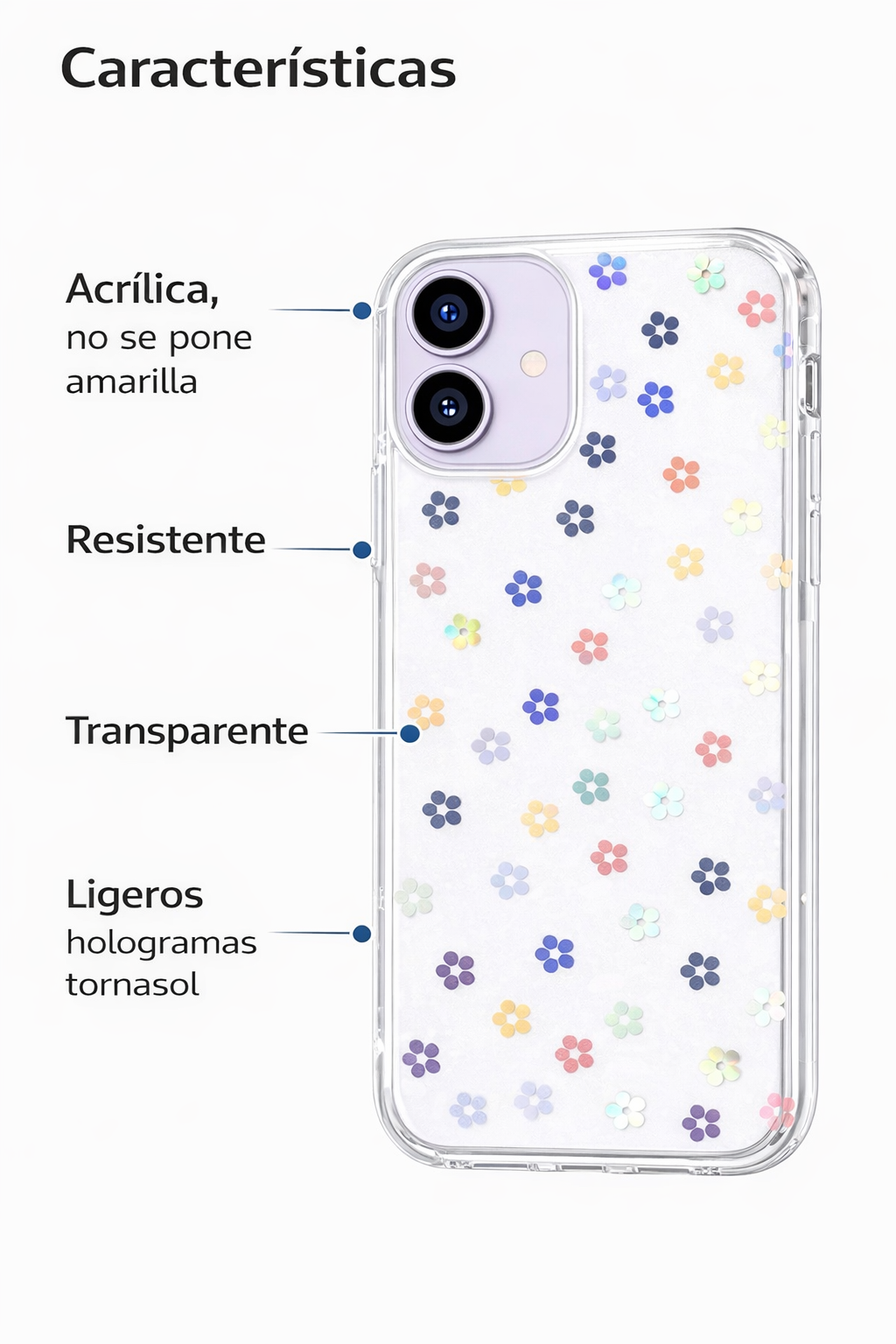 Protector iPhone 17 Cow and pastel bloom