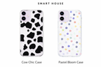 Protector iPhone 17 Cow and pastel bloom