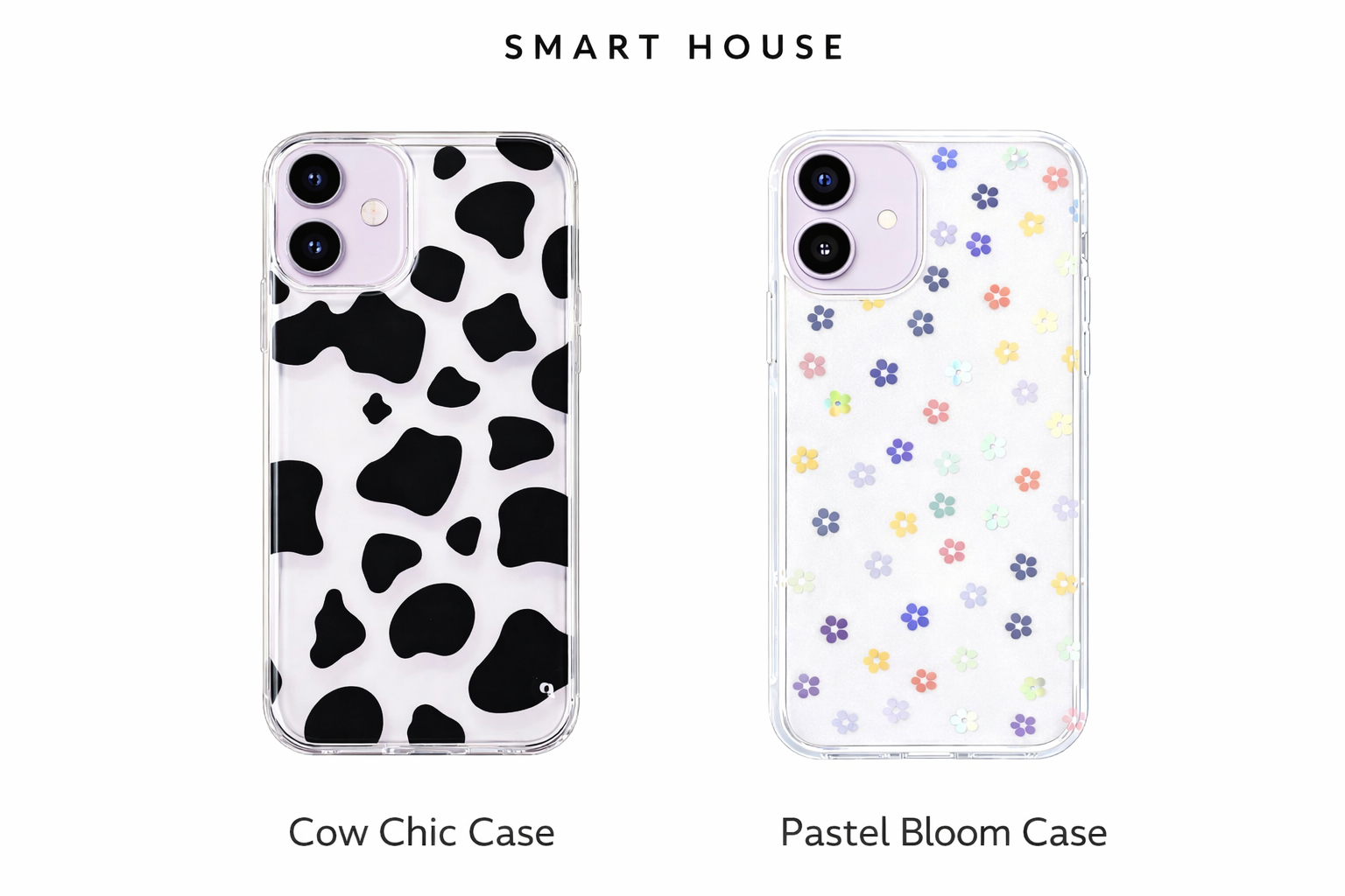 Protector iPhone 17 Cow and pastel bloom