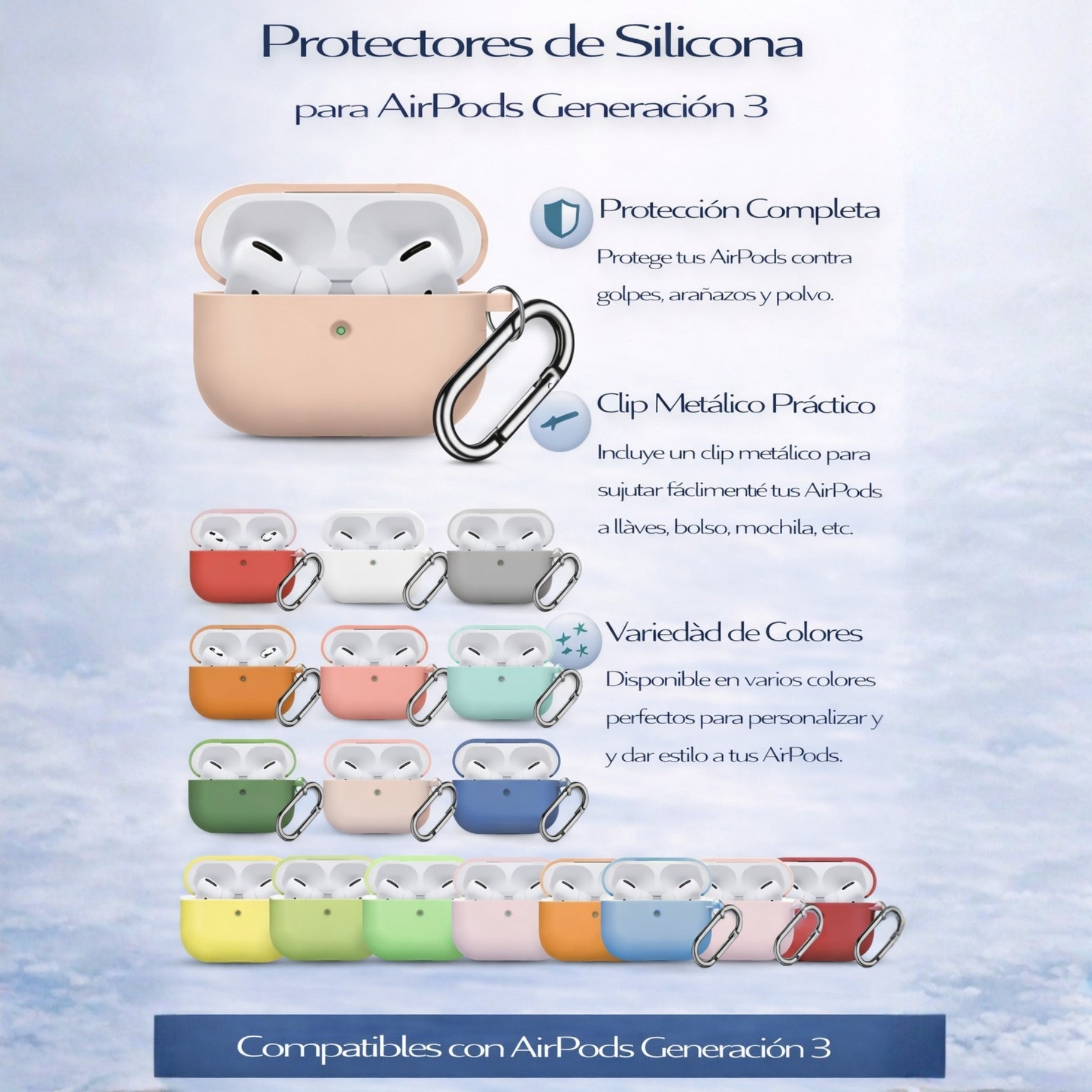 Protectores Airpods 3 Silicon