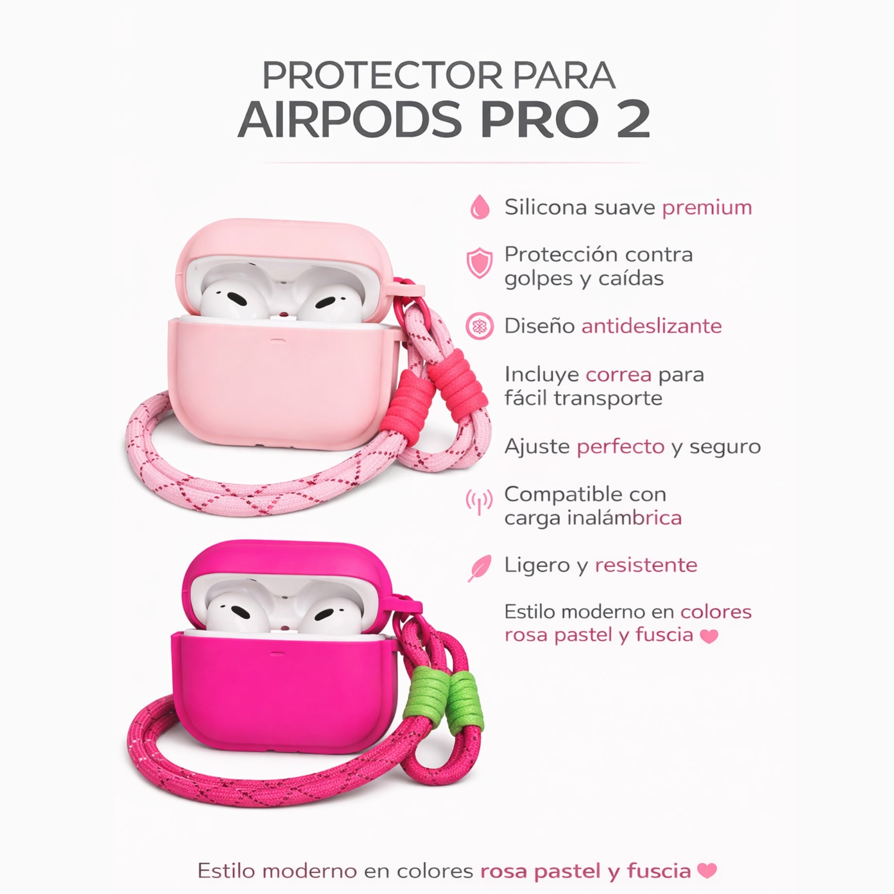 Protector AirPods Pro 2 Con Correa
