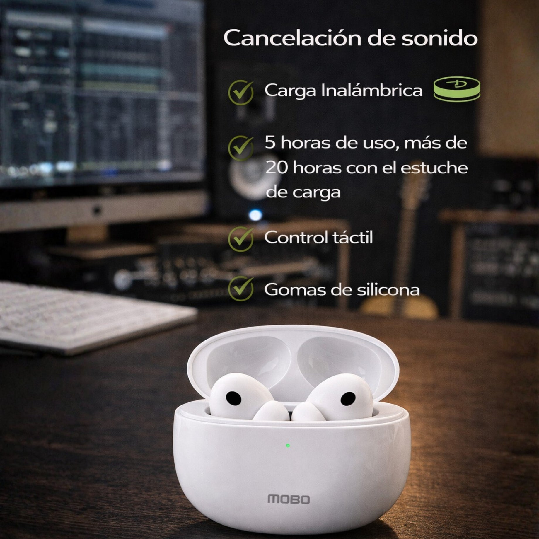 Audifonos Inalámbricos PRIME Blancos
