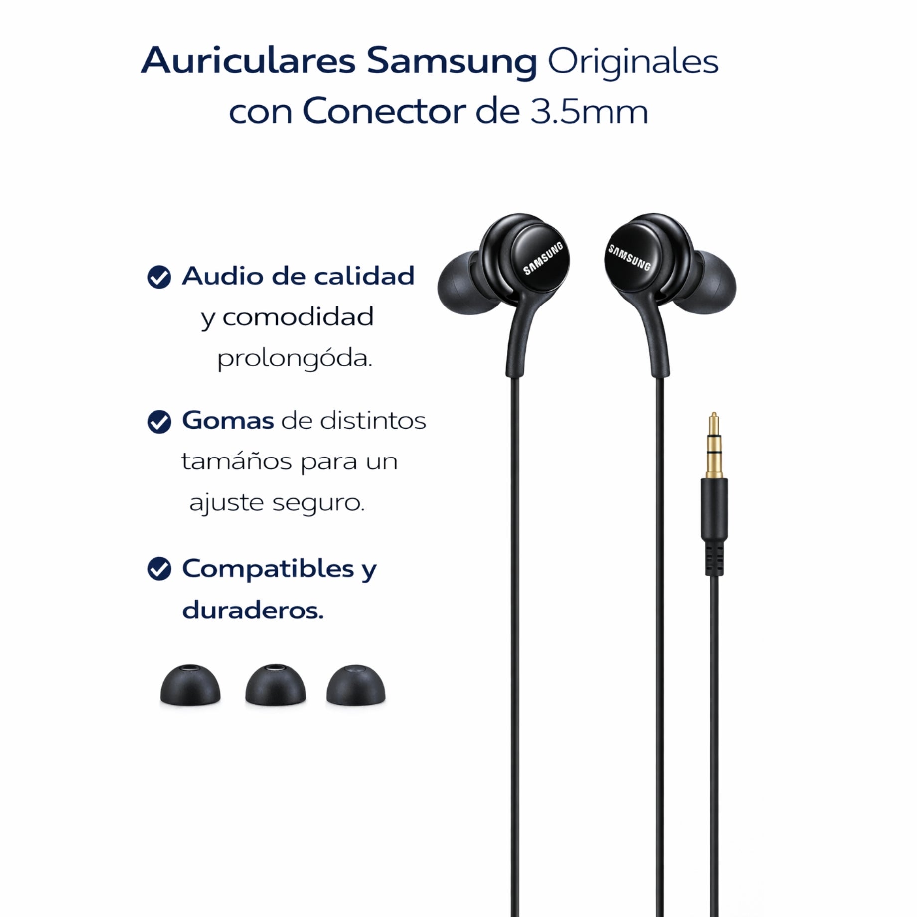 Audifonos SAMSUNG 3.5mm Negros