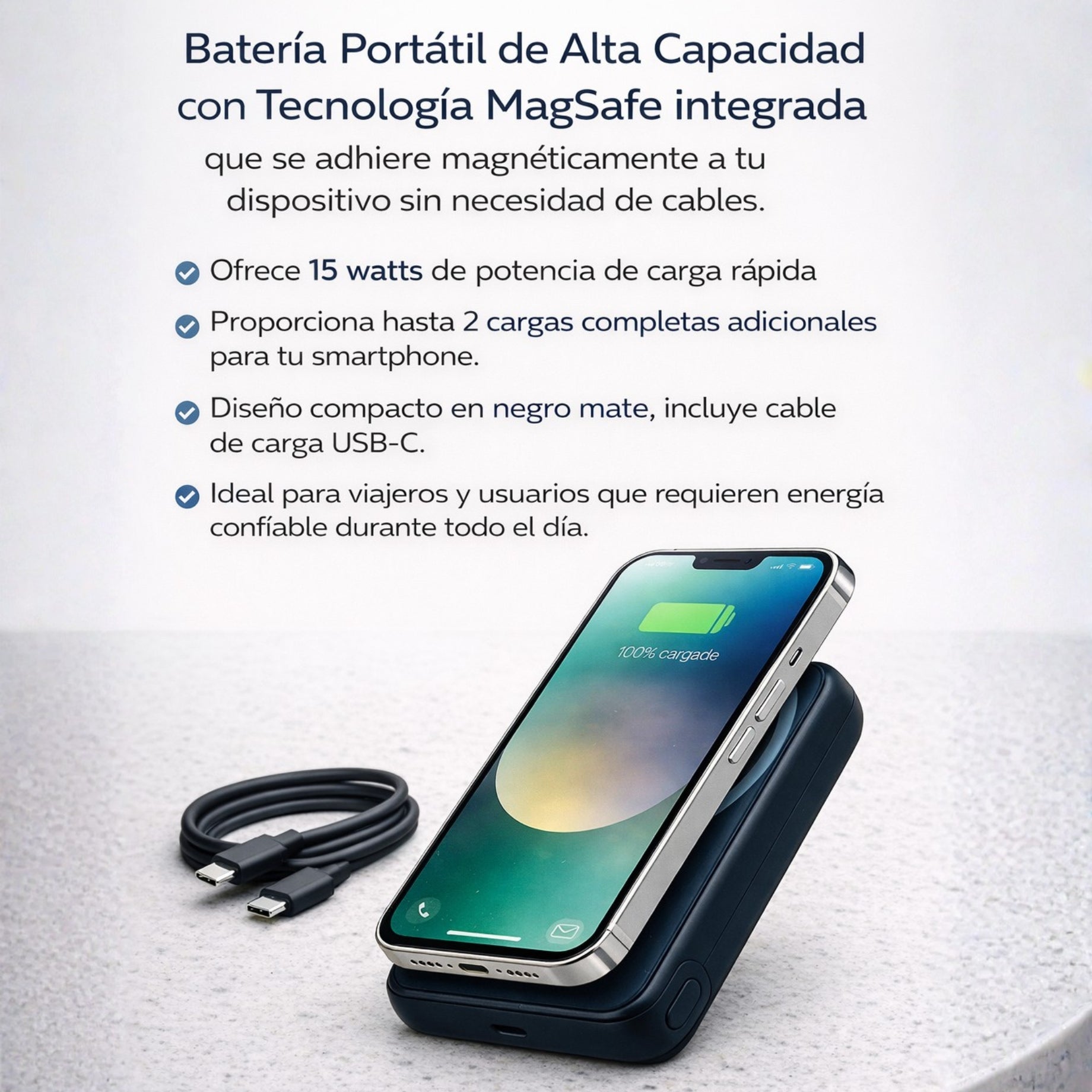 Bateria Portatil MAGNET Negra