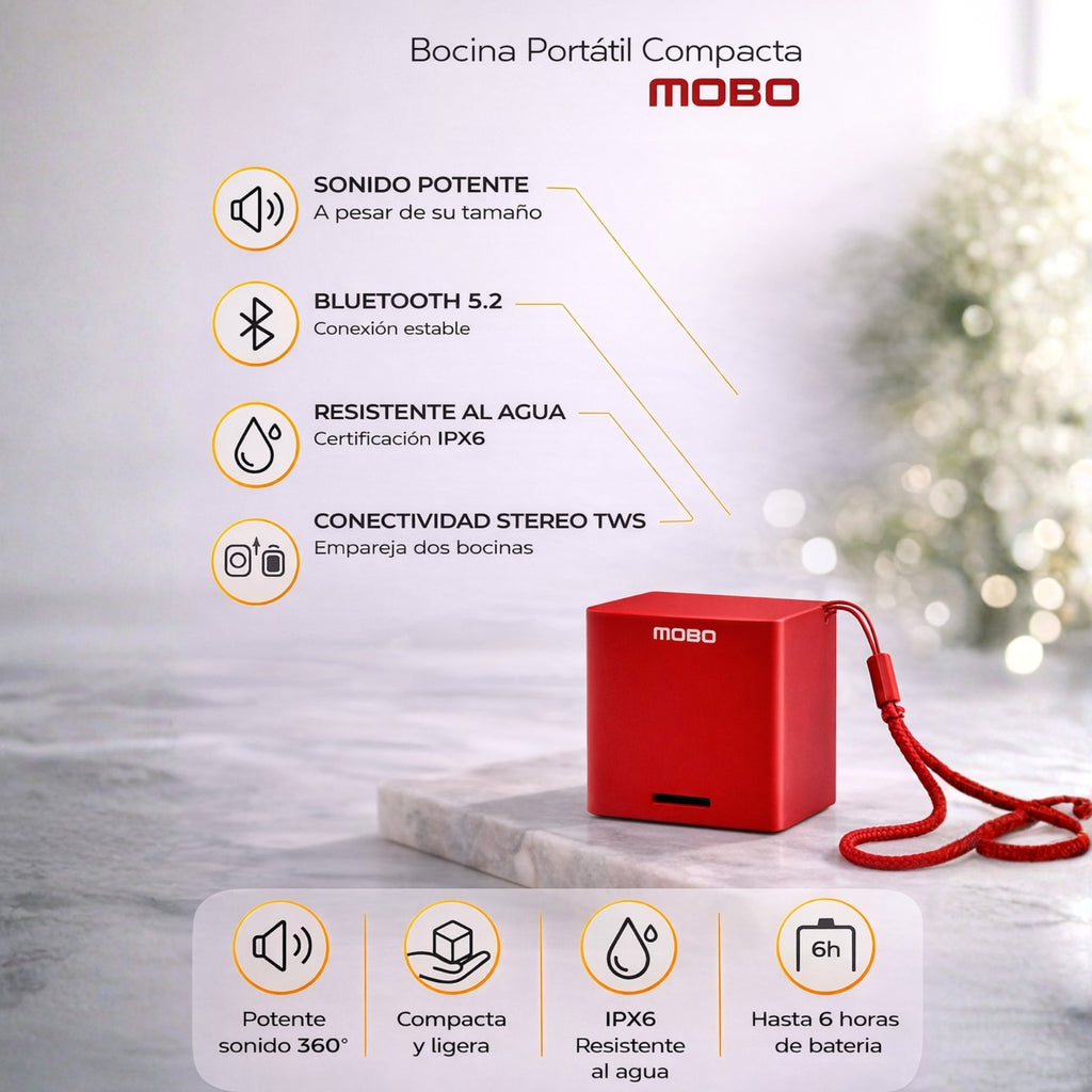 Bocina Vibe Mini Roja