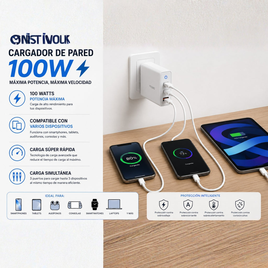 Cargador de Pared BRISK Blanco
