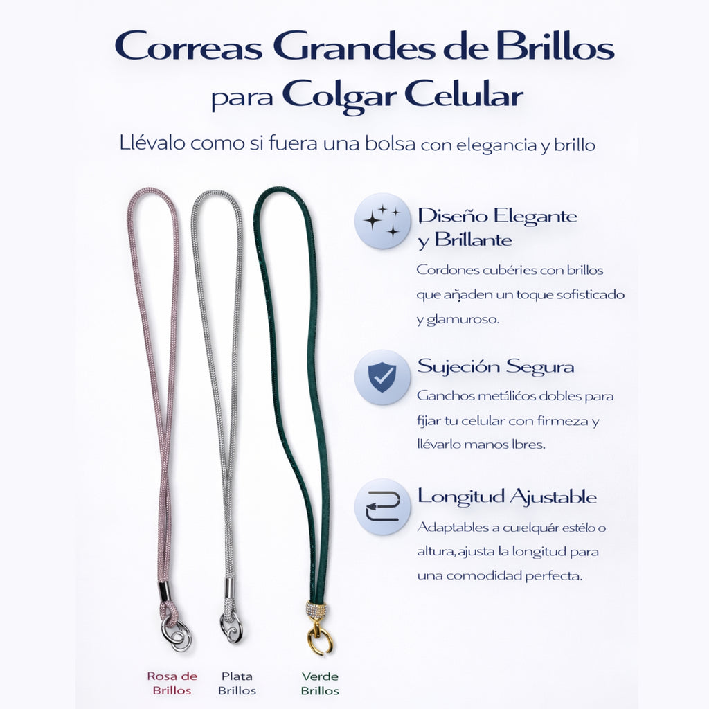 Colgantes Correas Medianas Para Celular de Brillos