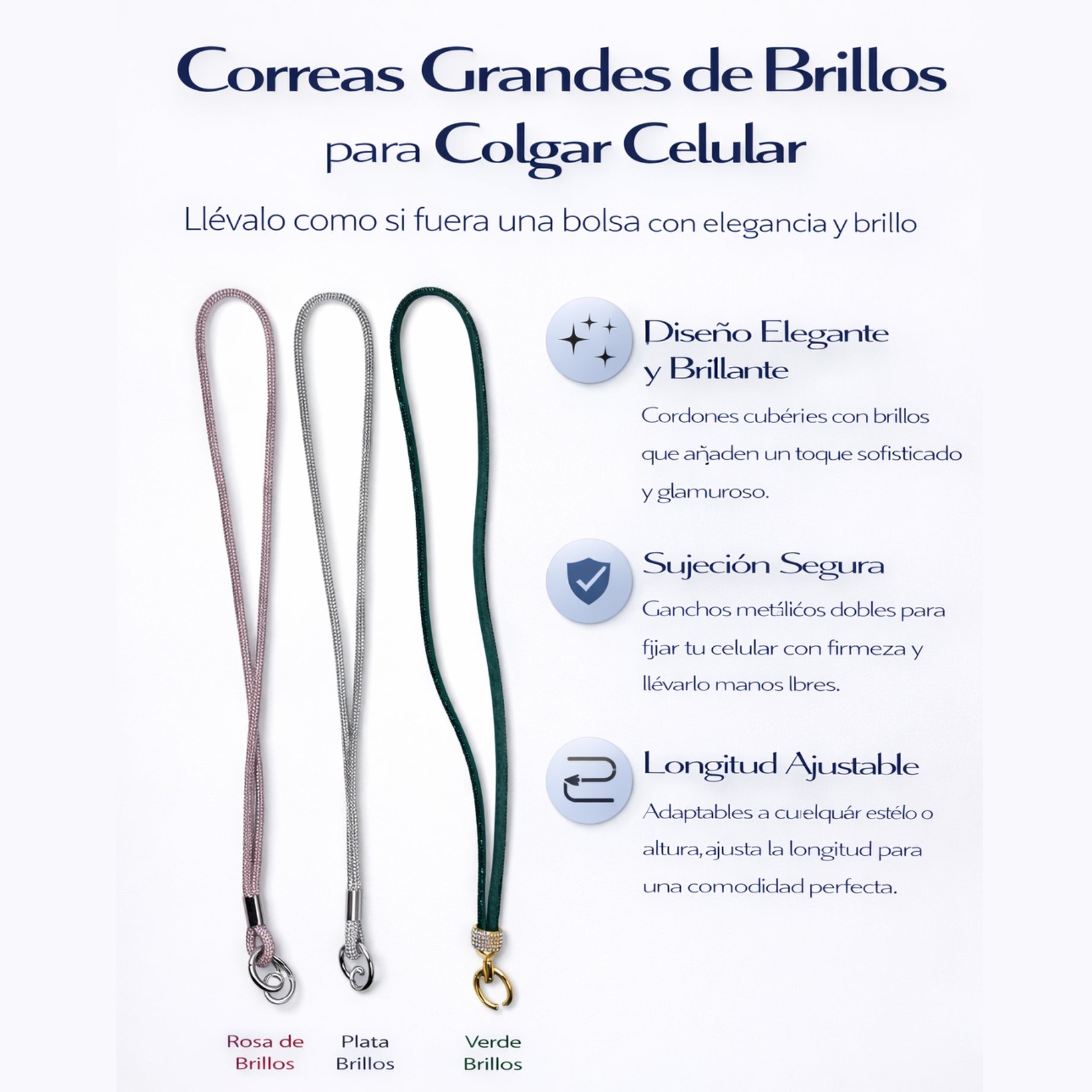 Colgantes Correas Medianas Para Celular de Brillos