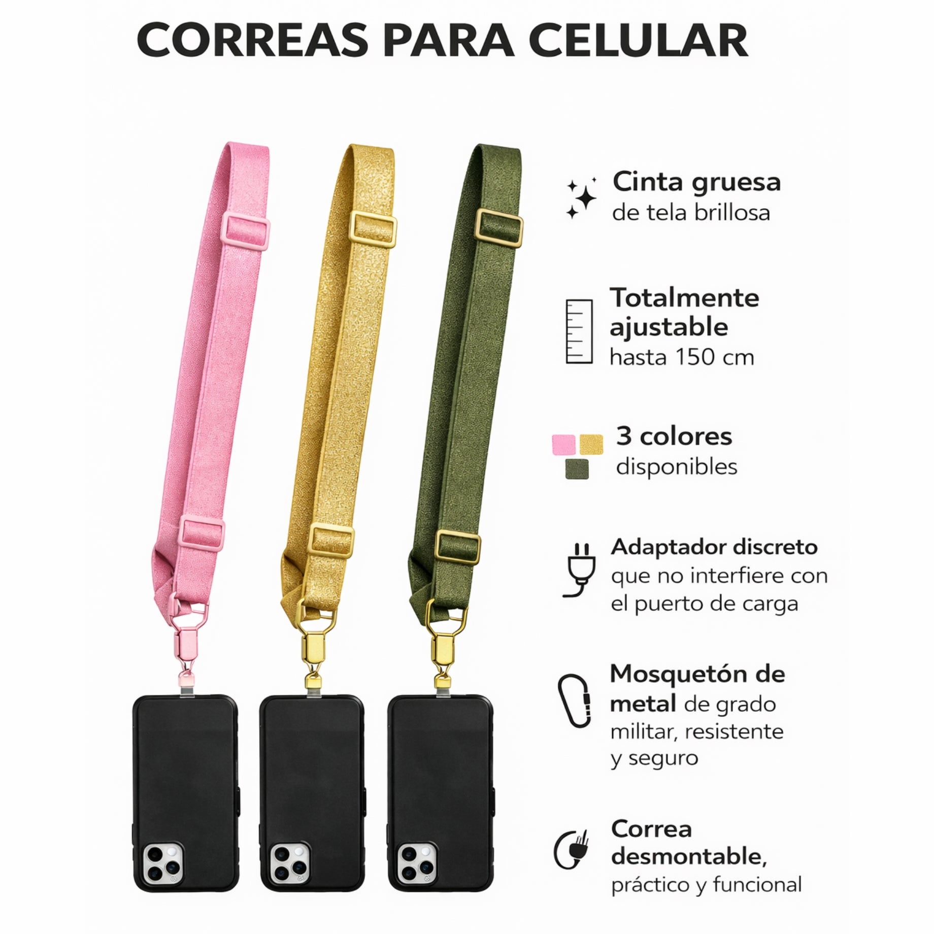 Colgante Correa Grande Grueso Para Celular