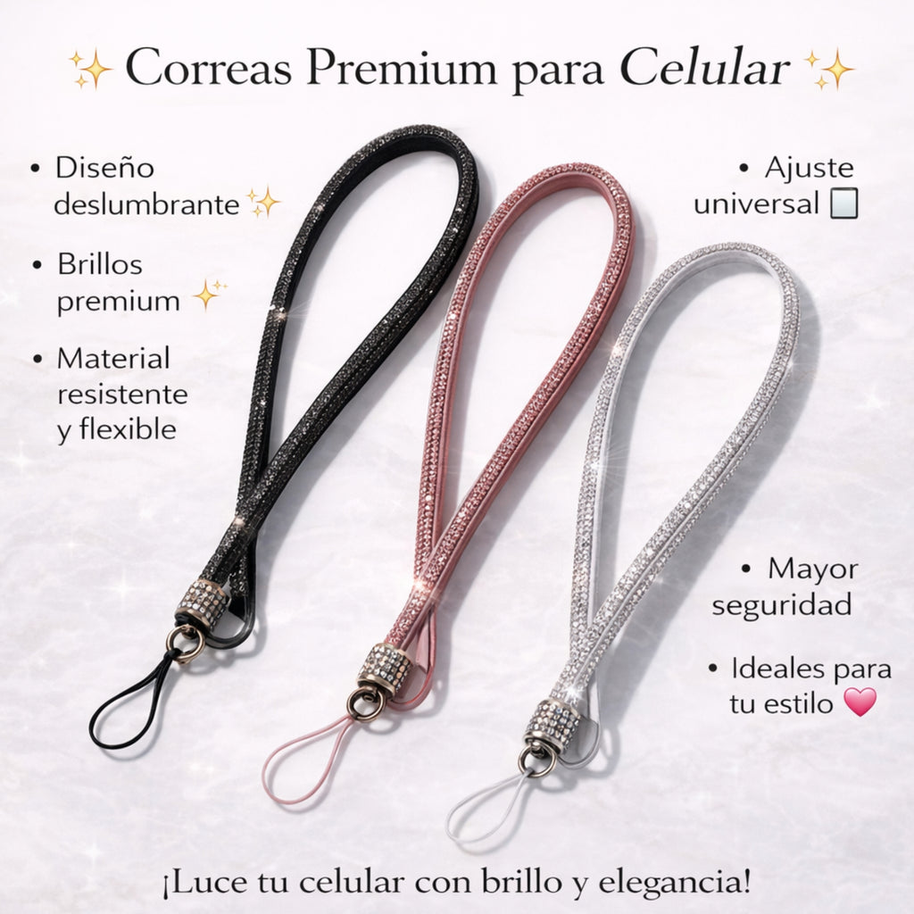 Correas Colgante Grande Brillos Para Celular