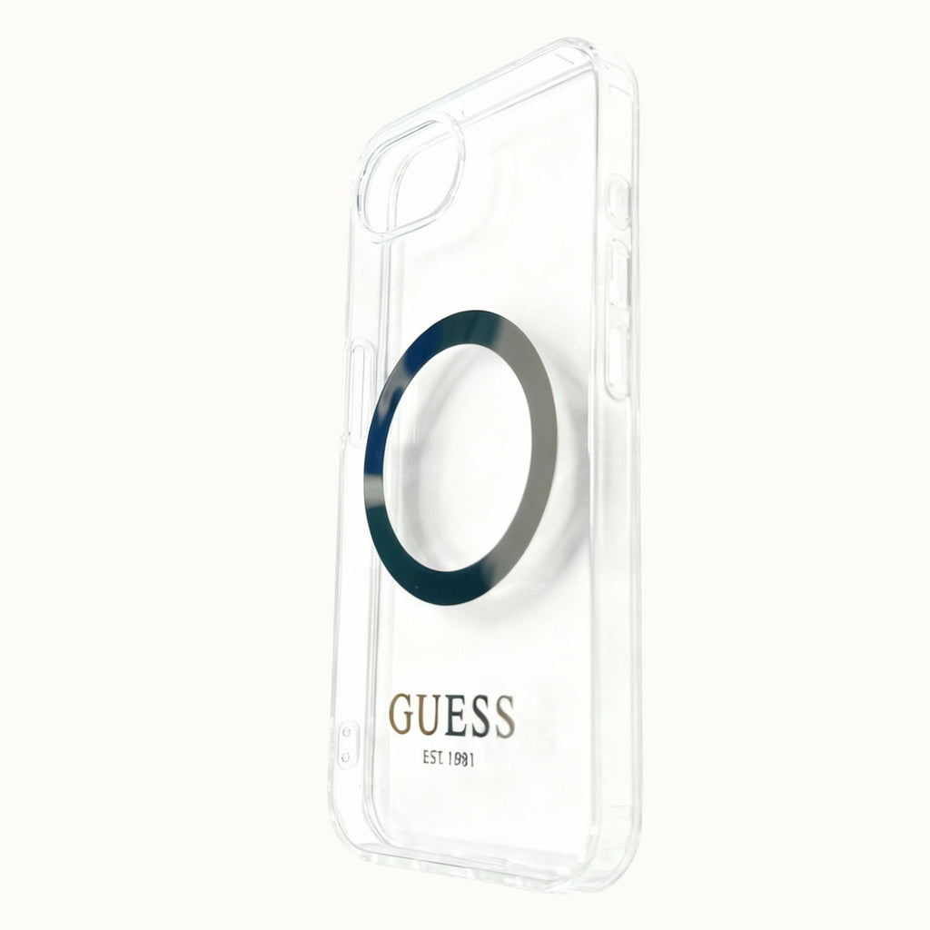 Protector iPhone 16 E GUESS Outline Magsafe Oro