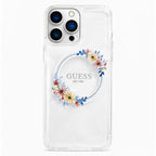 Protector iPhone 15 Pro Max GUESS Magsafe Flowers
