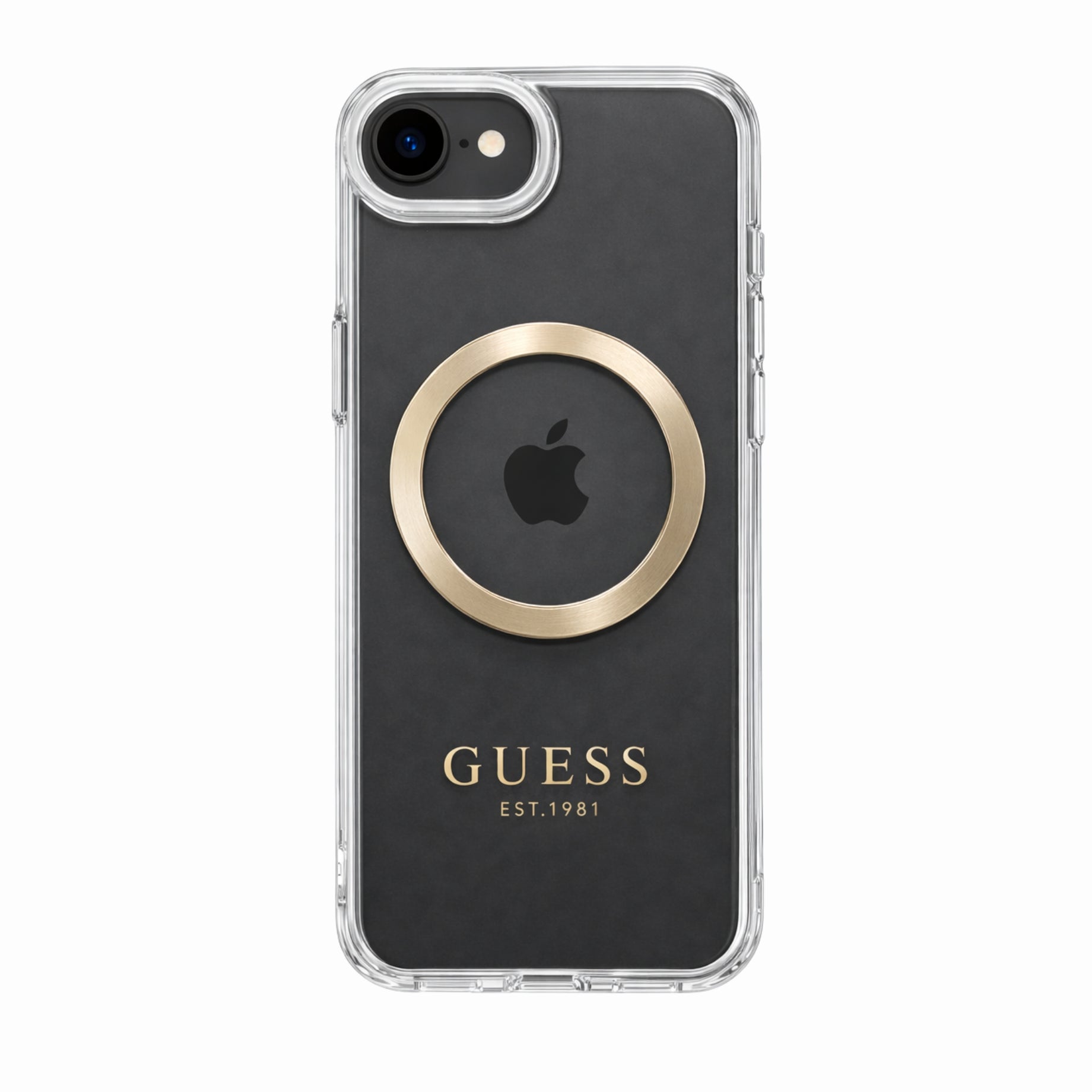 Protector iPhone 16 E GUESS Outline Magsafe Oro