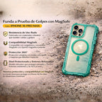 Protector iPhone 16 Pro Max Brillos Magsafe Turquesa