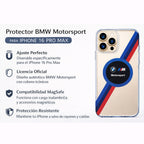 Protector iPhone 16 Pro Max BMW Tricolor Transparente
