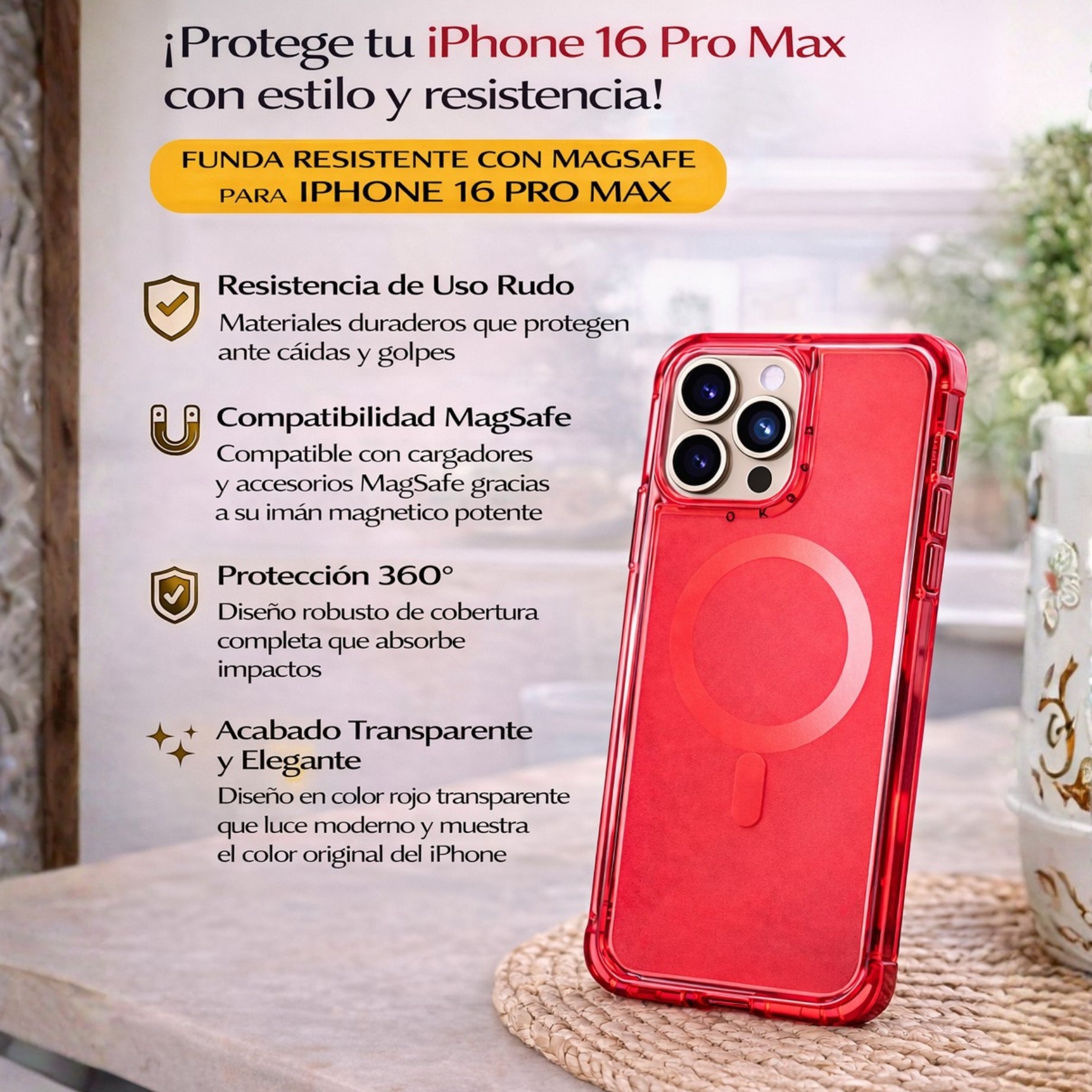 Protector para iPhone 16 Pro Max KBOD URBAN PLAY Magsafe