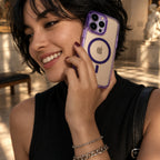 Protector iPhone 16 Pro Max Transparente MagSafe Pro Morado