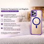 Protector iPhone 16 Pro Max Transparente MagSafe Pro Morado