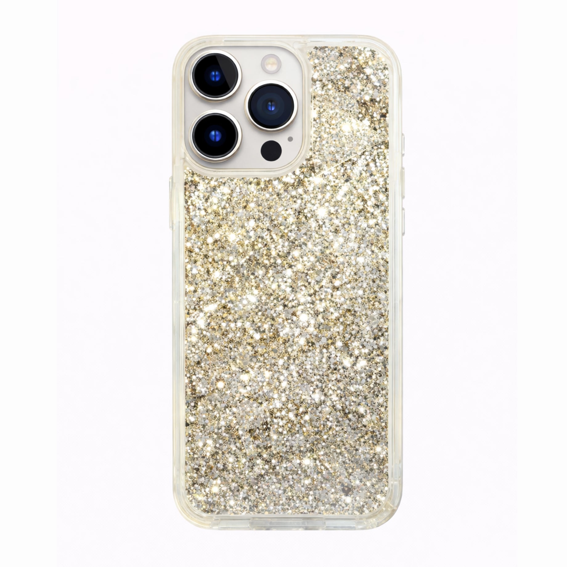 Protector iPhone 16 Pro GUESS LIQUID GLITTER GOLD