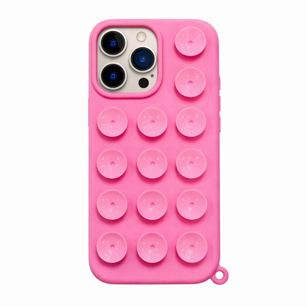 Protector iPhone 16 Pro Diseño Ventosas Rosa