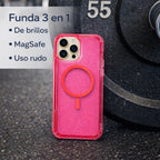 Protector iPhone 16 Pro Max 3 en 1 Magsafe Rosa
