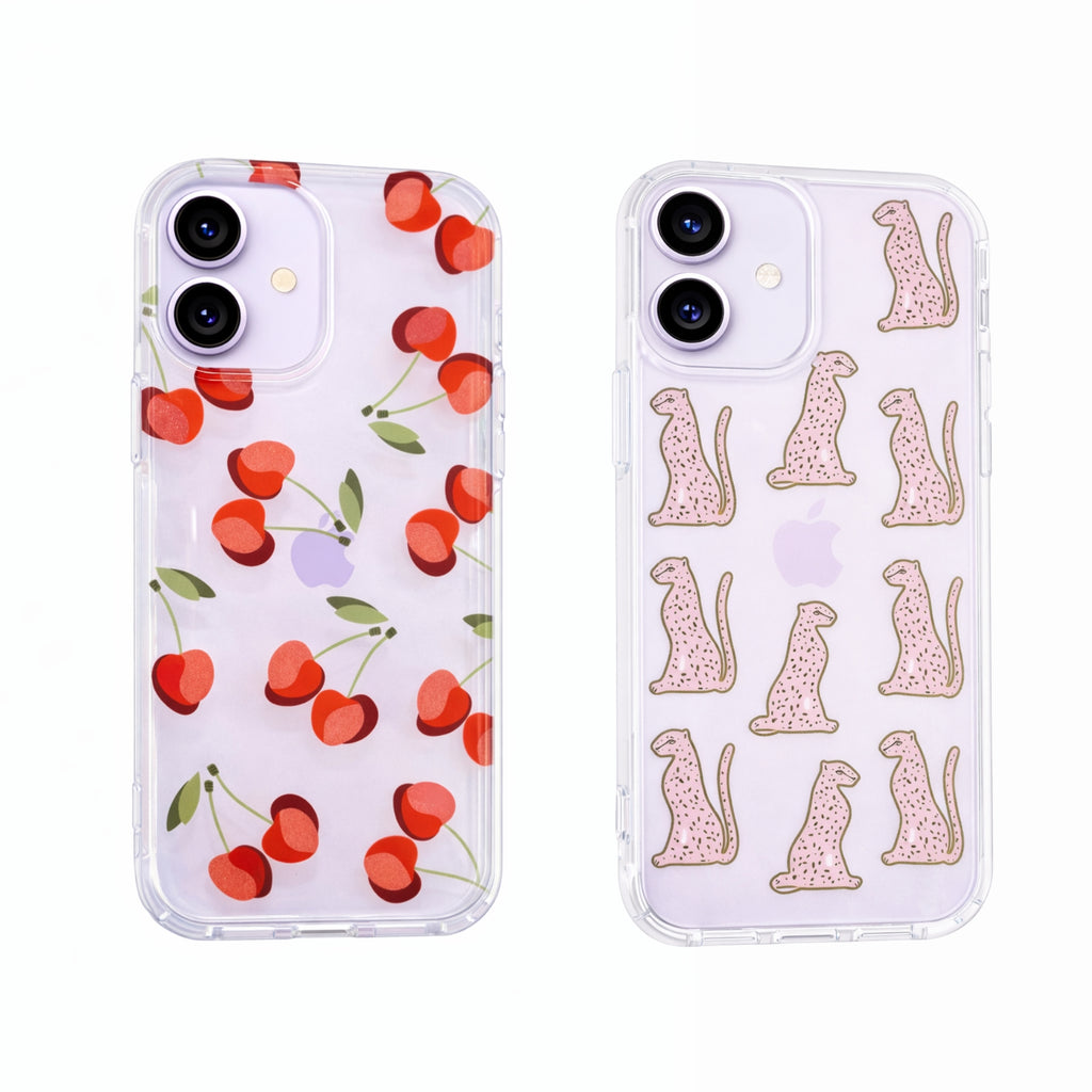Protector iPhone 17 Diseños Cerezas y Jaguar