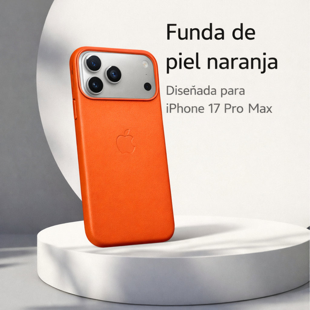 Protector IPhone 17 Pro Max Magsafe Piel Naranja