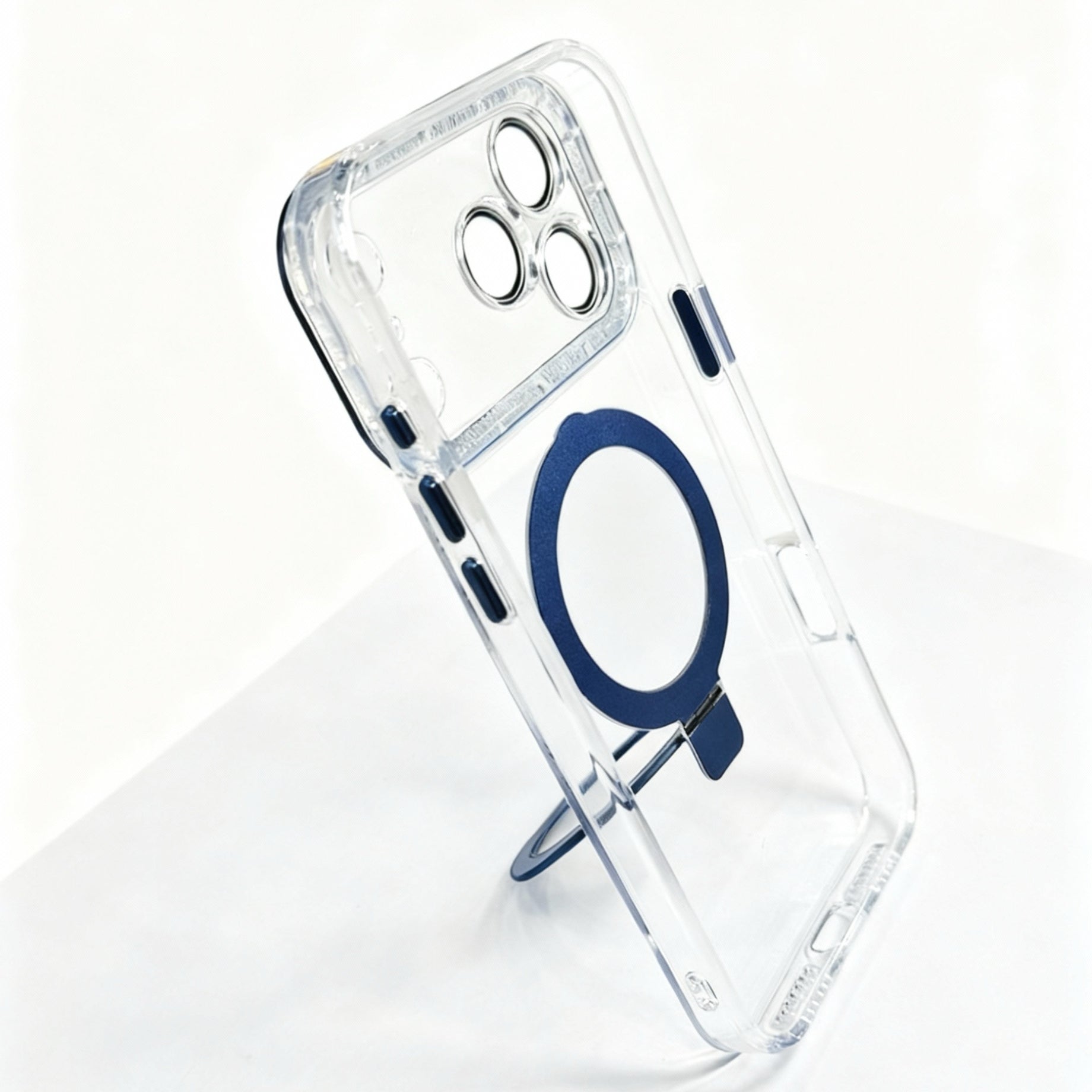 Protector IPhone 17 Pro Max Magsafe Azul Con Soporte