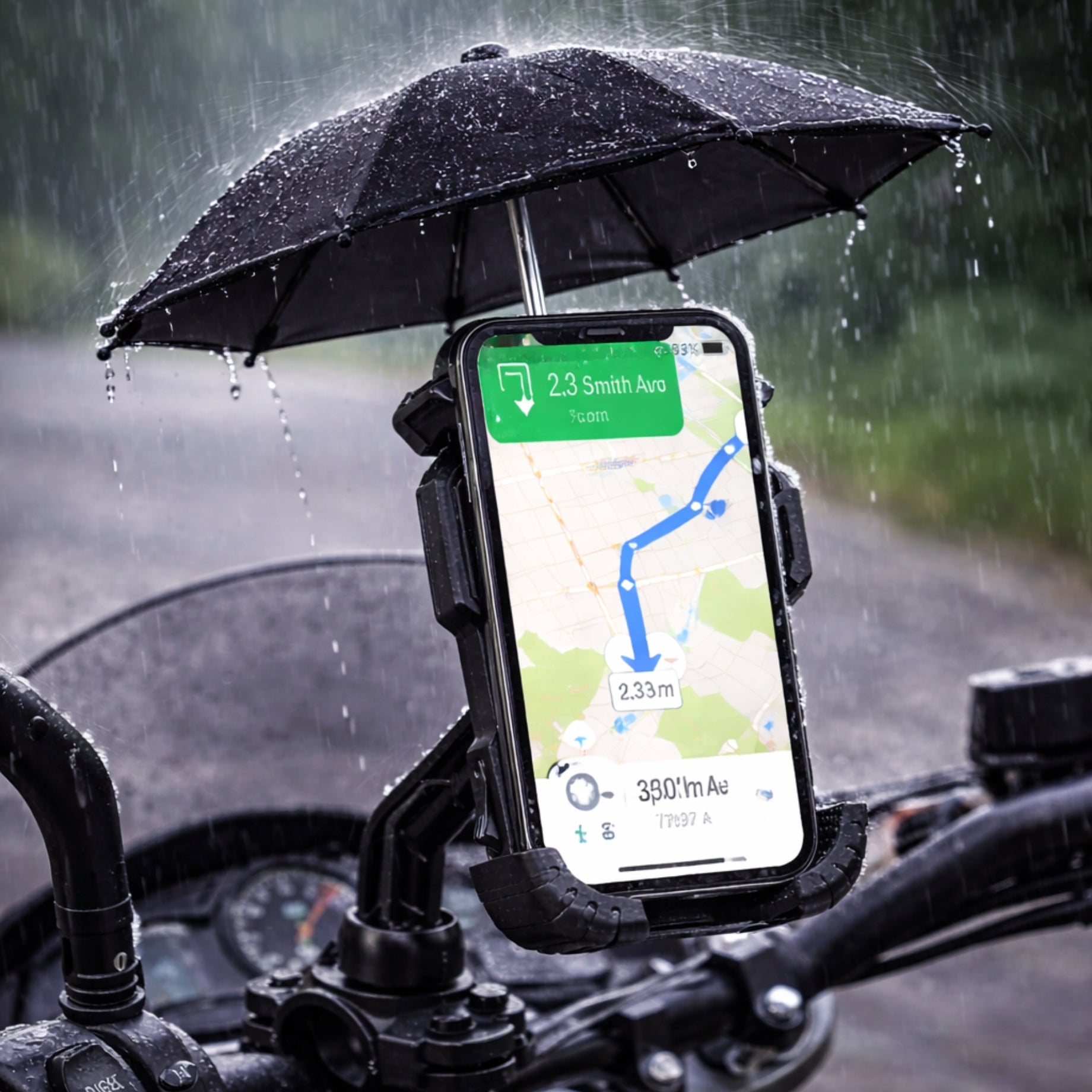 Mobile Phone Fixing Bracket Para Moto Con Sombrilla