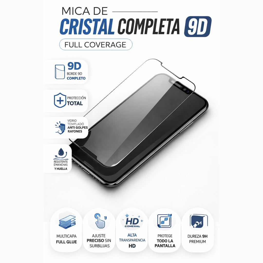 Mica Completa de Cristal 9D