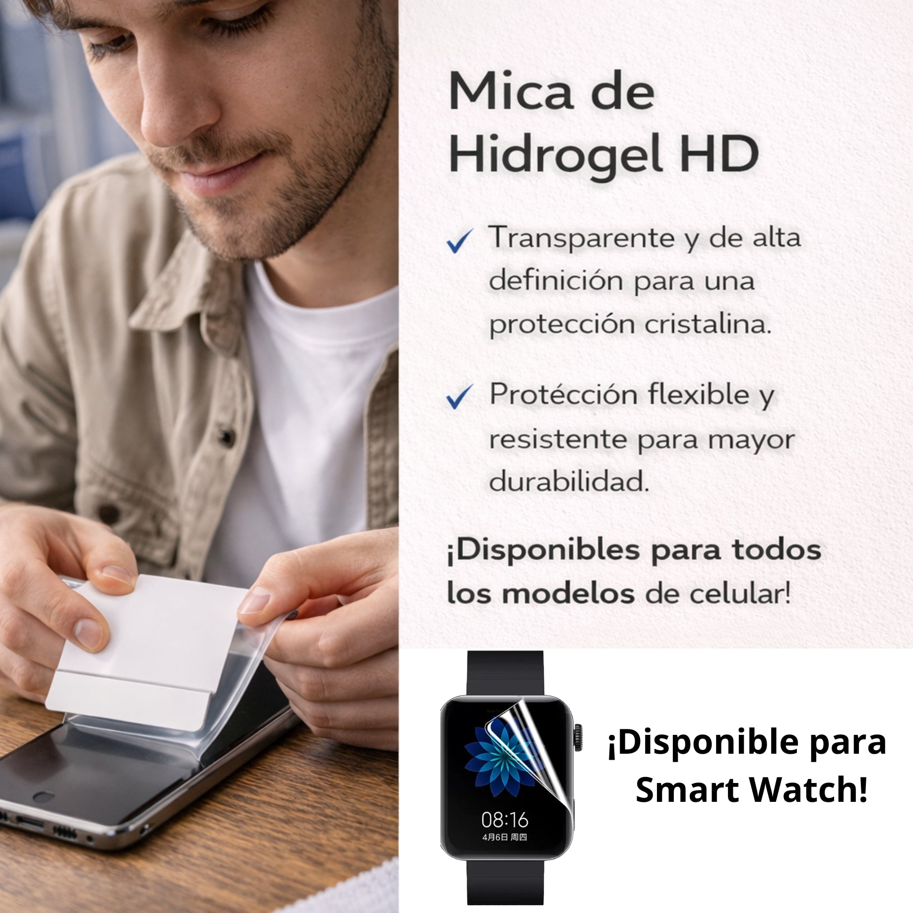 Mica Hidrogel HD Celular