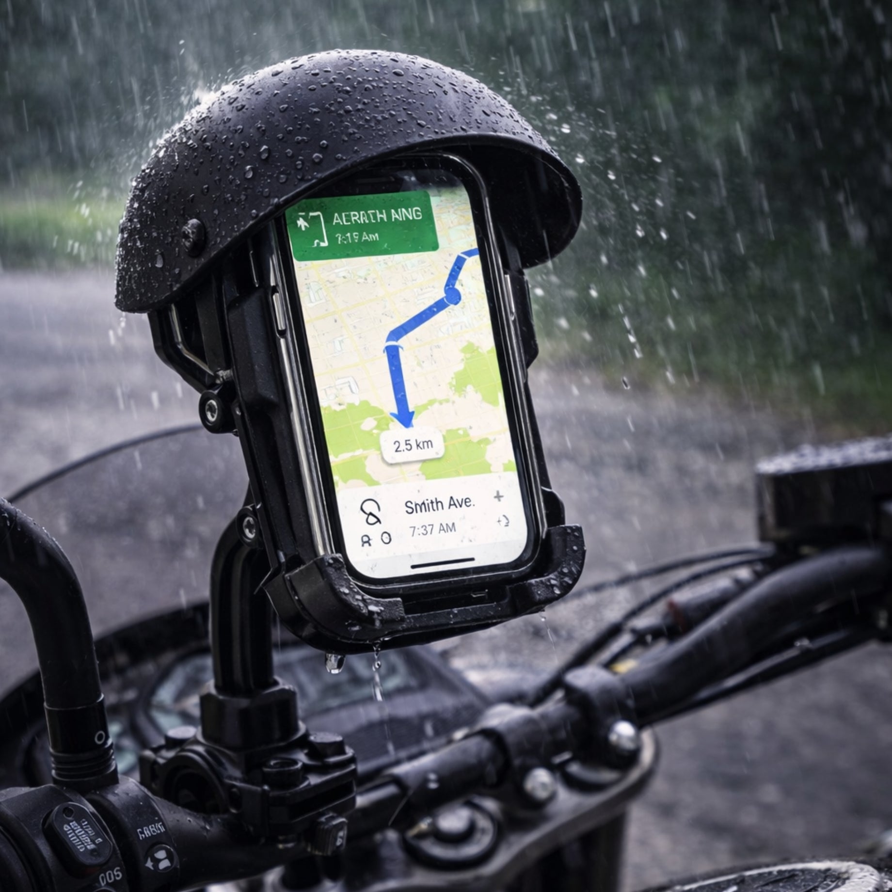 Mobile Phone Holder Motocicleta Con Casco