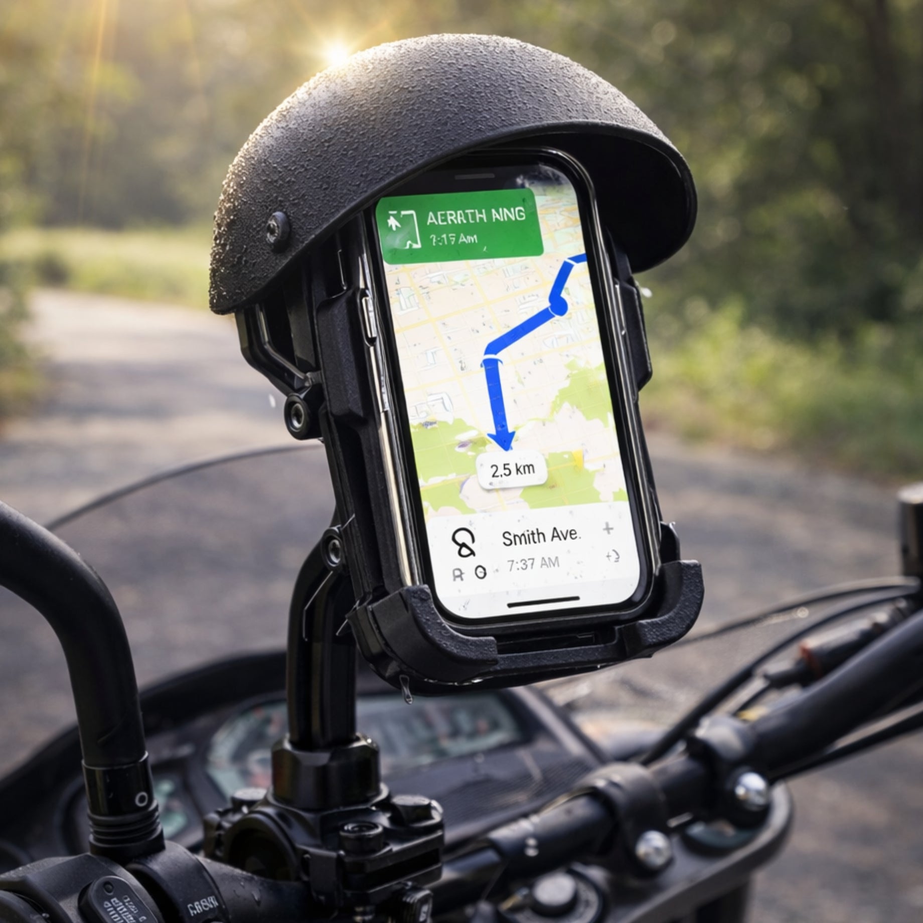 Mobile Phone Holder Motocicleta Con Casco